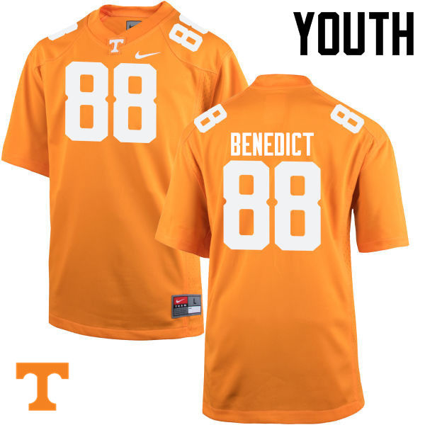Youth #88 Brandon Benedict Tennessee Volunteers College Football Jerseys-Orange